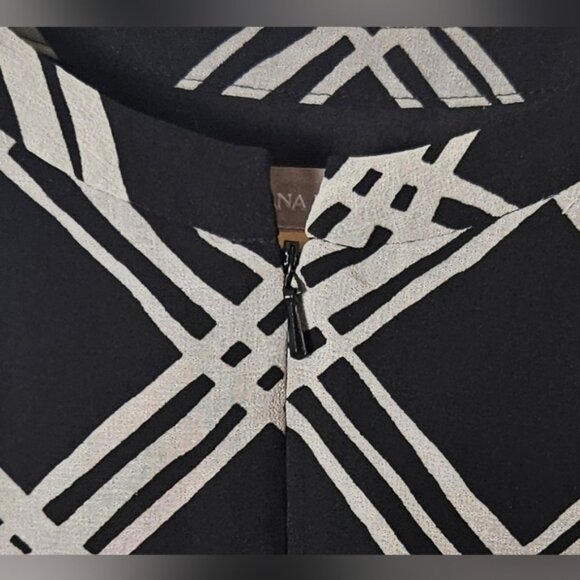 Banana Republic Chiffon Black and Grey Dress Zipper in the Front - Picture 5 of 10